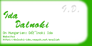 ida dalnoki business card